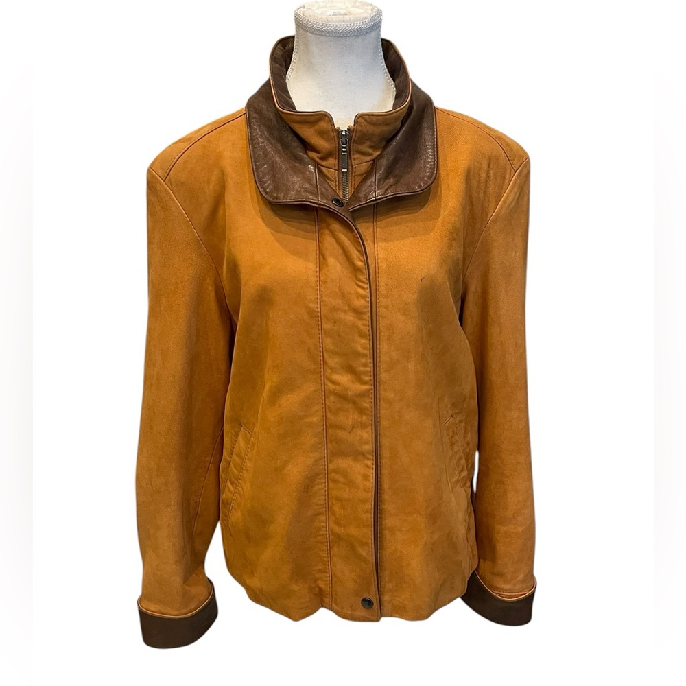 Vintage OVERLAND Brown Leather Women's Jacket size:L